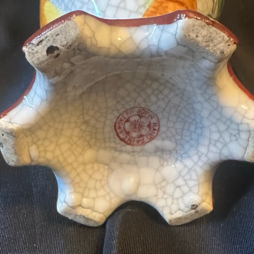 Vintage Japanese Crackle Floral Vase - Picture 7 of 8